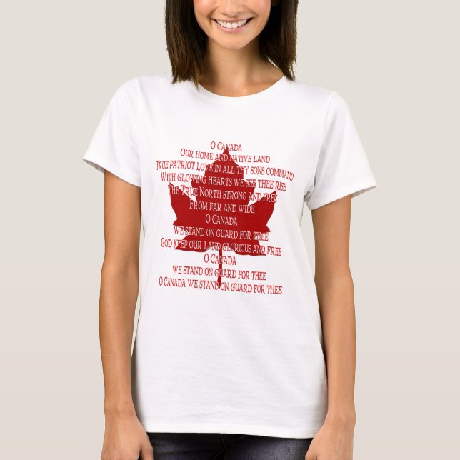 Kanada Anthem Shirt Women's Souvenir Kanada Shirt (Vorderseite)