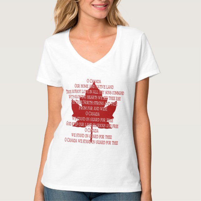 Kanada Anthem Tank Top Souvenir Kanada Shirt (Vorderseite)