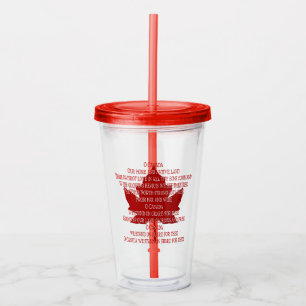 Kanada Anthem Tumbler Personalisiert Canada Gesche Acryltrinkbecher