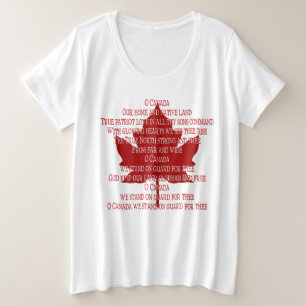 Kanada Anthem Women's Shirt Plus Size Canada Shirt