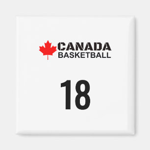 Kanada Basketball Nummer 18 Design Geschenkidee Magnet