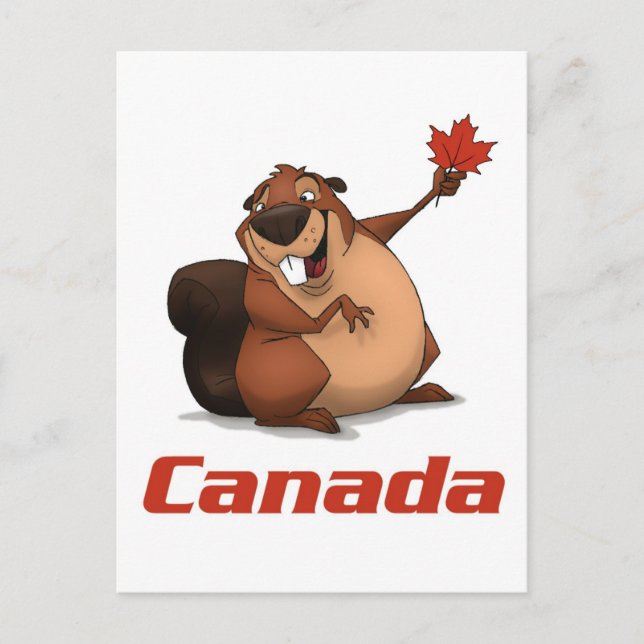 Kanada Beaver Postcard Postkarte (Vorderseite)