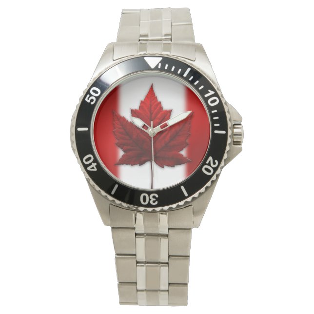 Kanada Beobachten Canadian Flag Souvenir Wristwatc Armbanduhr (Vorderseite)