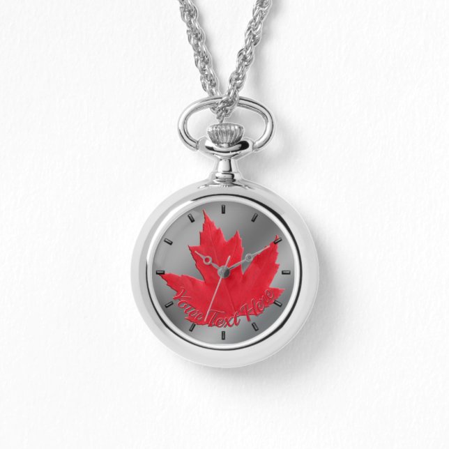 Kanada Beobachten Kanada Maple Leaf Souvenir Wrist Armbanduhr (Vorderseite)