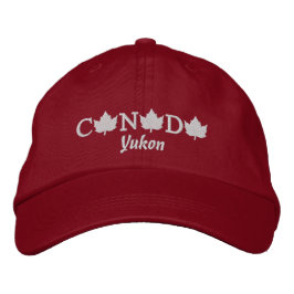 Kanada bestickt Red Ball Cap - Yukon Bestickte Baseballkappe