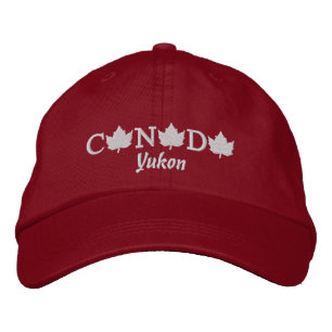 Kanada bestickt Red Ball Cap - Yukon Bestickte Baseballkappe