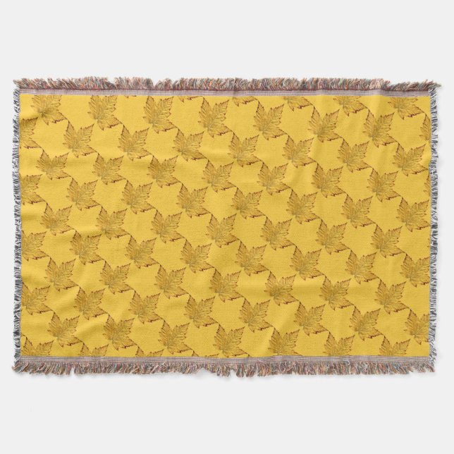 Kanada Blanket Kanada Gold Kanada Souvenir Throw Decke (Vorderseite)