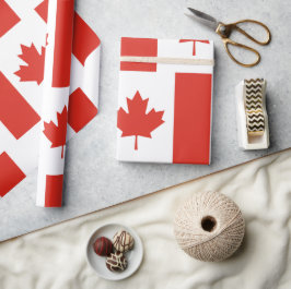 Kanada-Blatt-Patriotische Flagge Geschenkpapier