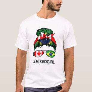 Kanada Brasilien Flaggenkanadische brasilianische T-Shirt