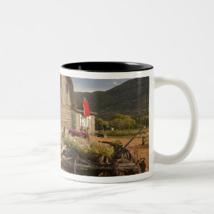 KANADA, British Columbia, Enderby. Blockhütte Zweifarbige Tasse