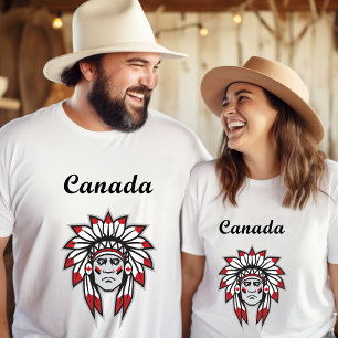 Kanada Bunter Indianischer Häuptling T-Shirt
