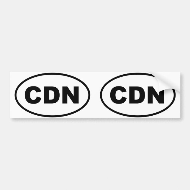 Kanada - CDN - Euro-Stil Autoaufkleber (Vorne)