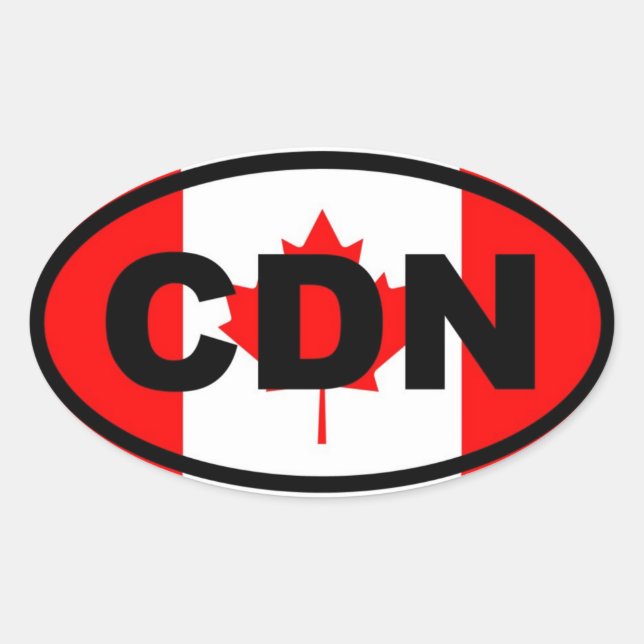 Kanada CDN Ovaler Aufkleber (Vorderseite)