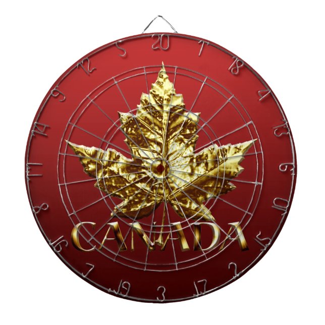 Kanada Dartboard Gold Canada Souvenir Dartboards Dartscheibe (vorne)