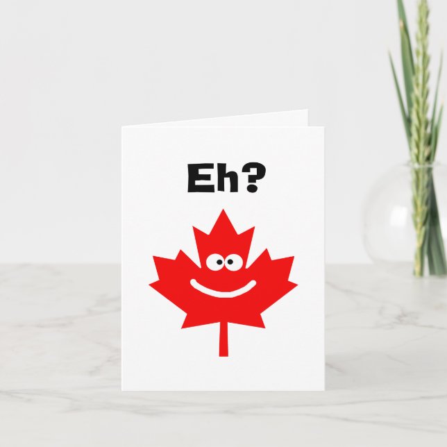 Kanada Day lächelt Ahornleaf-Karte Karte (Vorderseite)