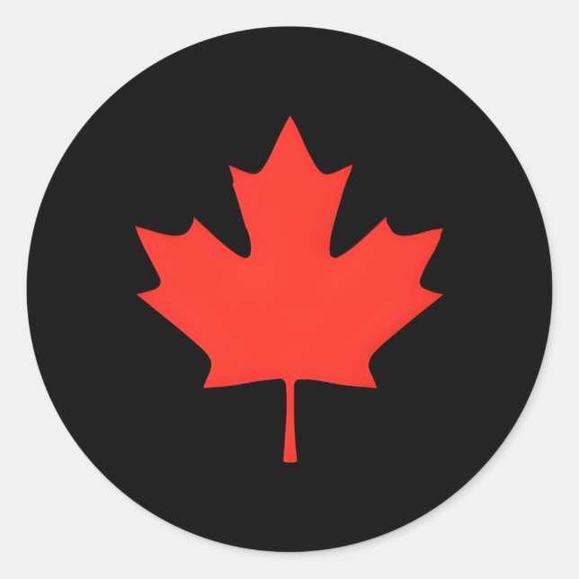 Kanada Day Py liefert Ahornleaf Kanadische Flagge  Runder Aufkleber (Vorderseite)
