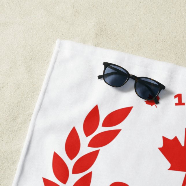 Kanada Day Wreath Beach Handtuch (Beispiel)