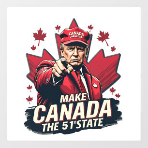 Kanada der 51. Staat Trump Kanadier Fensteraufkleber