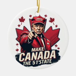 Kanada der 51. Staat Trump Kanadier Keramik Ornament