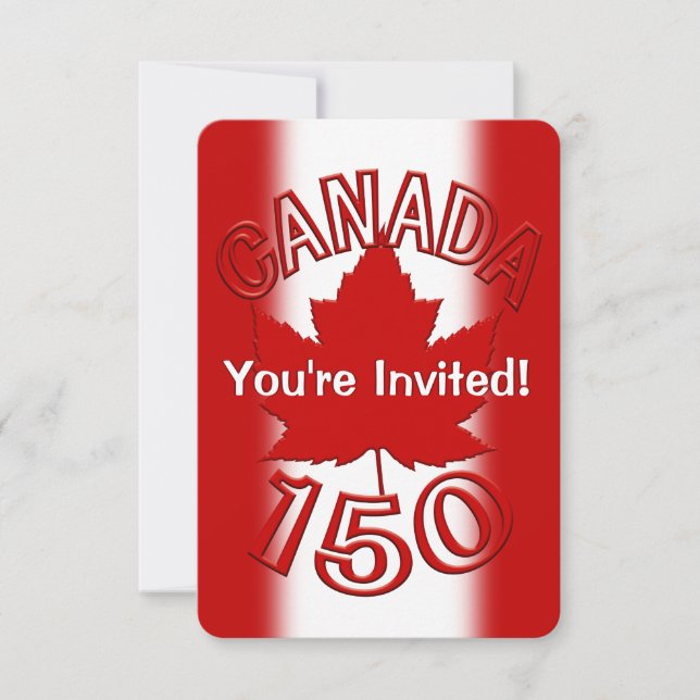 Kanada Einladungen Personalisierte RSVP-Karten für (Vorderseite)