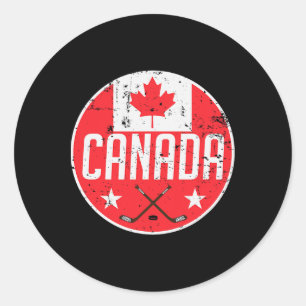 Kanada Eishockey-Flaggen-Trikot-Anhänger Kanadisch Runder Aufkleber