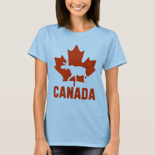 Kanada Elch Roter Ahornblatt Kanadischer Stolz T-Shirt