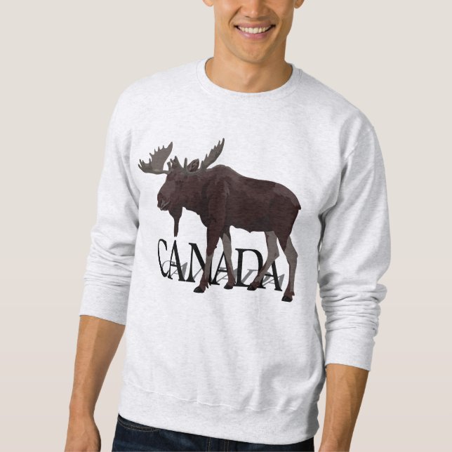 Kanada-Elch-Shirt-kanadische Elch-Sweatshirts Sweatshirt (Vorderseite)