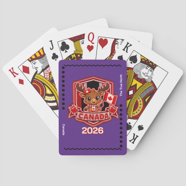 Kanada Elchkinder Spielkarten (Rückseite)