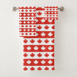 Kanada Elegant Red Maple Leaf Badhandtuch Set