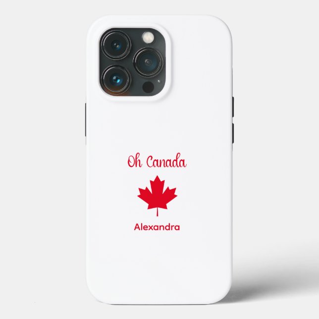 Kanada | Elegant Red Maple Leaf Case-Mate iPhone Hülle (Rückseite)