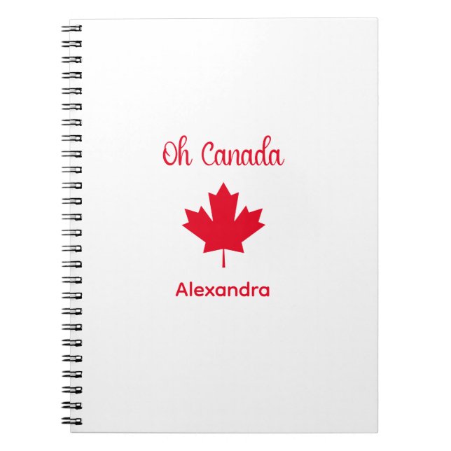 Kanada | Elegant Red Maple Leaf Notizblock (Vorderseite)
