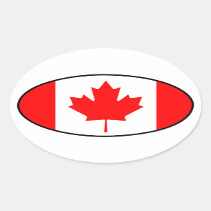 Kanada-Euro-Aufkleber Ovaler Aufkleber