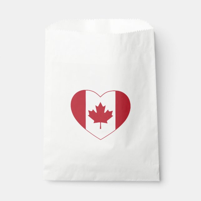 Kanada Flag Herz-Fvor-Flaggen Geschenktütchen (Vorderseite)