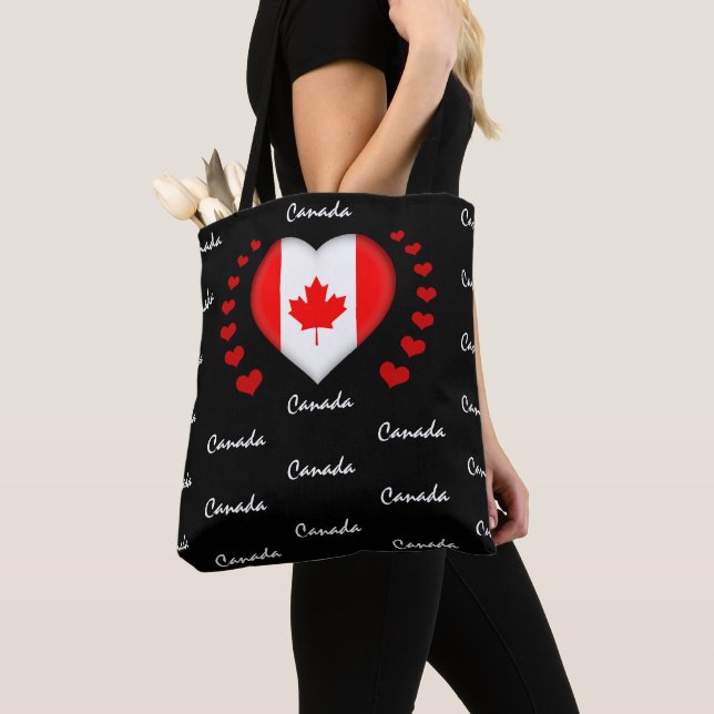 Kanada Flag & Herz, kanadische Flag-Mode /Sport Tasche (Von Nahem)