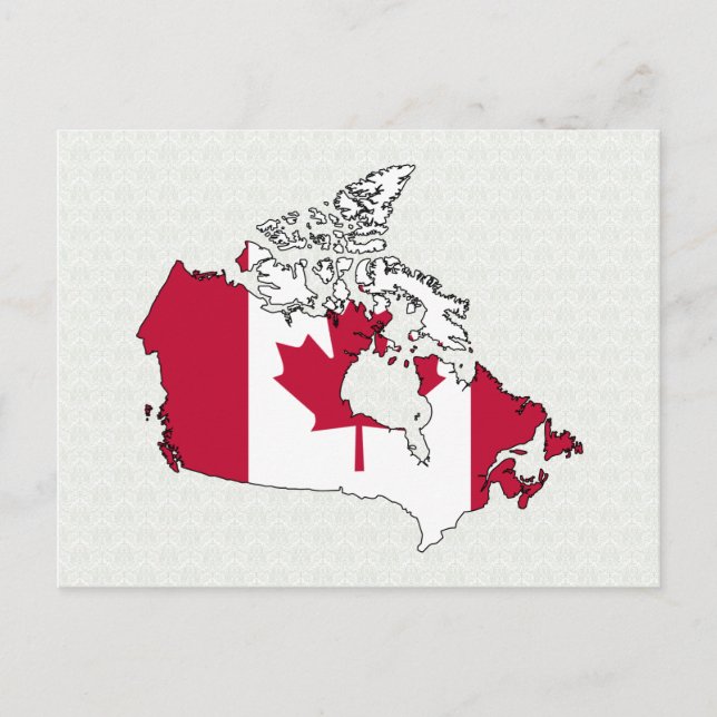 Kanada Flag-Karte Postkarte (Vorderseite)