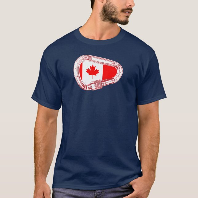 Kanada Flag Kletterklettern Carabiner-Shirt T-Shirt (Vorderseite)