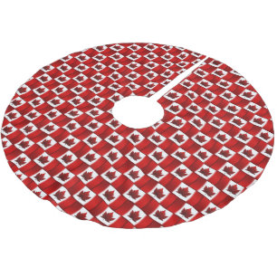 Kanada Flag Weihnachtsbaum-Rock Kanada Souvenir Polyester Weihnachtsbaumdecke