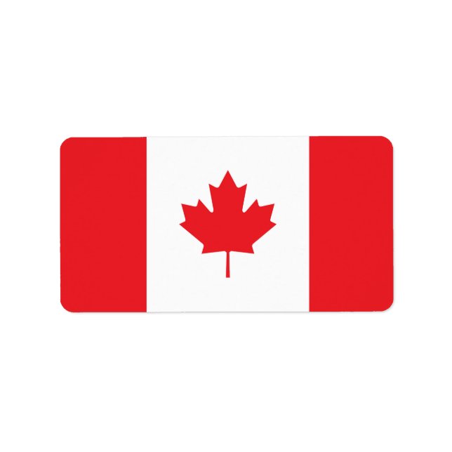 Kanada-Flagge Adressaufkleber (Vorne)