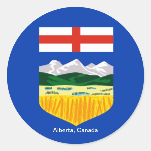 Kanada: Flagge Alberta, Kanadas Aufkleber (Vorderseite)
