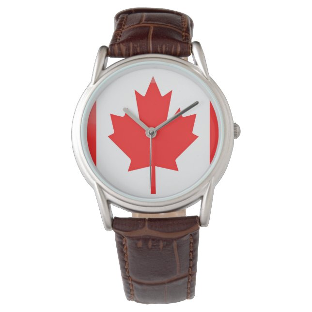 Kanada-Flagge Armbanduhr (Vorderseite)