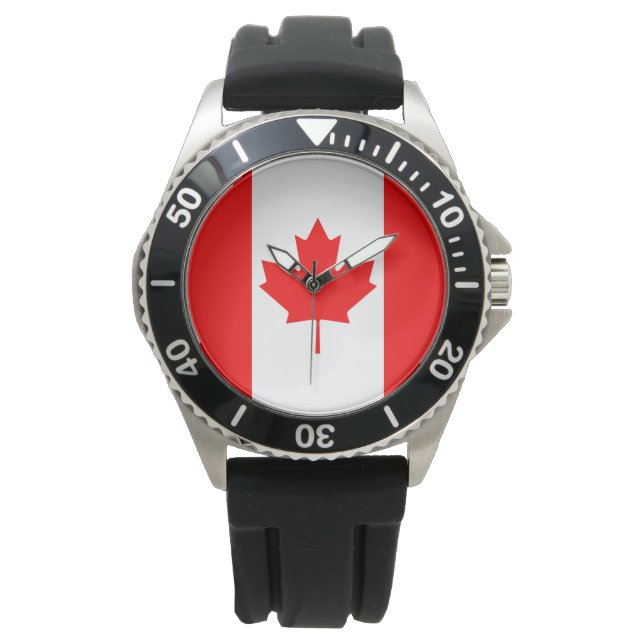 Kanada-Flagge Armbanduhr (Vorderseite)