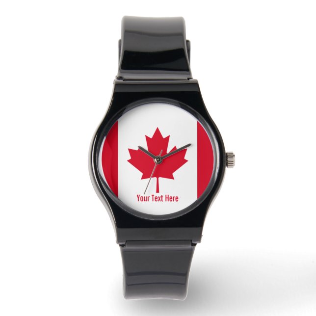 Kanada-Flagge Armbanduhr (Vorderseite)