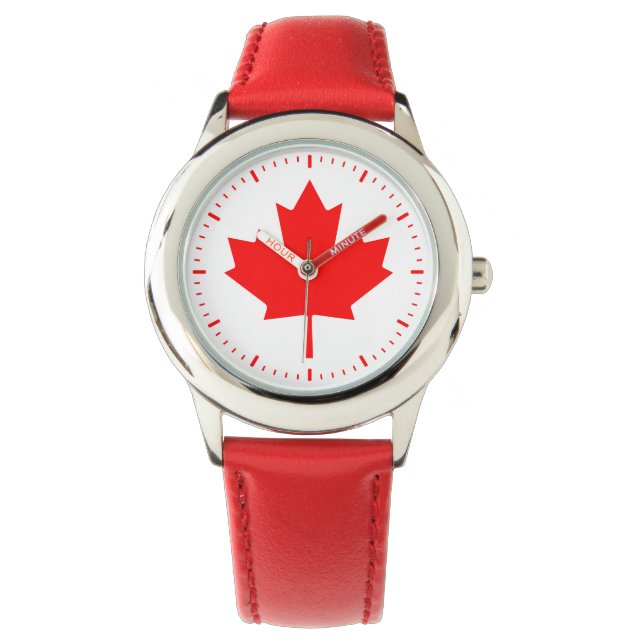 Kanada-Flagge Armbanduhr (Vorderseite)