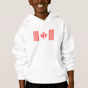 KANADA-FLAGGE-BALKEN-CODE Kanadischer Barcode Hoodie