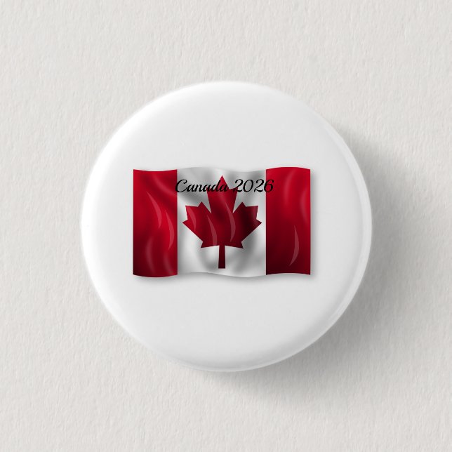 Kanada-Flagge  Button (Vorderseite)