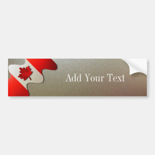 Kanada Flagge-Chrom durch Shirley Taylor Autoaufkleber