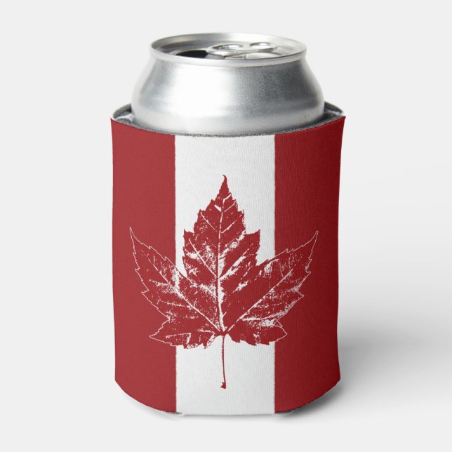 Kanada-Flagge Cooler Retro Kanada Ahornleaf Cooler Dosenkühler (Kanne Vorderseite)