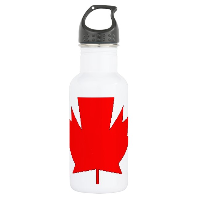Kanada-Flagge Edelstahlflasche (Vorderseite)