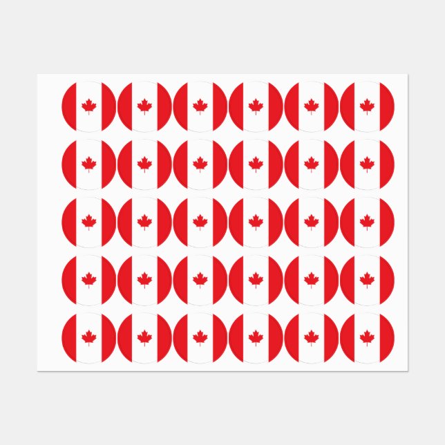 Kanada-Flagge Etiketten (Blatt)