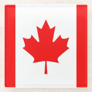 Kanada-Flagge Glasuntersetzer